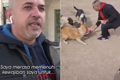 Nader Al Raheem, Pria Baik Hati Habiskan Rp20 Juta Tiap Bulan untuk Beri Makan Anjing Liar