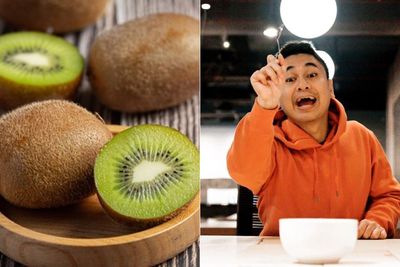 Netizen Heboh, Raditya Dika Makan Buah Kiwi dengan Kulitnya yang Berbulu