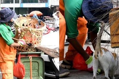 Kisah Penyapu Jalan yang Rajin Beri Makan Kucing Jalanan, Tetap Kerja Meski Sakit
