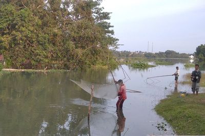 Air Pasang Membawa Berkah, Warga Justru Panen Ikan