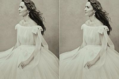 Pesona Kate Middleton di Foto Ulang Tahun ke-40, Pakai Gaun Putih dan Merah