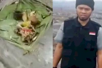 Ini Dua Pasal yang Dikenakan ke Pria Penendang Sesajen di Semeru
