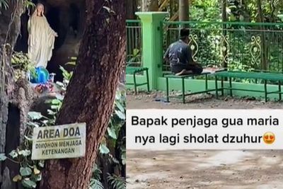 Kisah Penjaga Gua Maria Tempat Ibadah Katolik, Tetap Salat Dzuhur saat Bertugas