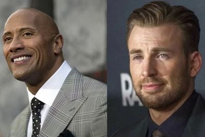 Dwyane Johnson Adu Akting dengan Chris Evans di Film Baru Red One