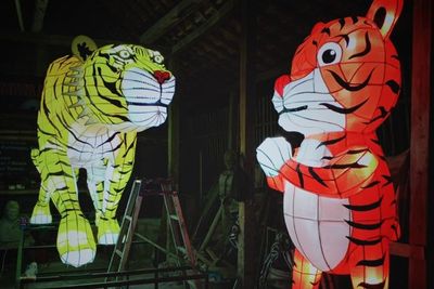 Keren! Lampion Macan Raksasa Made In Sukoharjo, jadi Ikon Imlek di Solo!