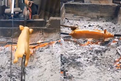 Melihat Proses Pembuatan Babi Guling Mini, Netizen Soroti Kulit Glowing Babi