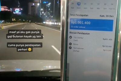 Viral Driver Taksi Online Pamer Penghasilan Rp1 Juta Per Hari: Maaf Gak Punya Gaji Bulanan