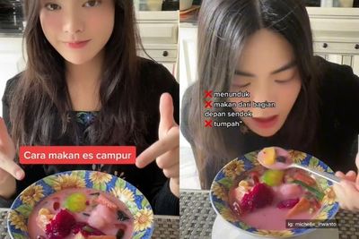 Tak Boleh Menunduk, Ternyata Begini Cara Makan Es Campur yang Benar