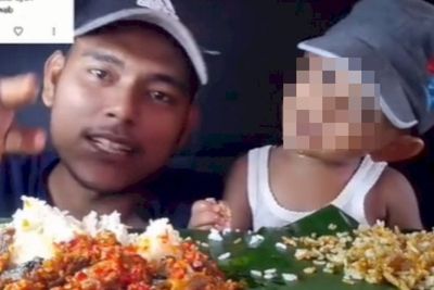 Viral Bapak dan Anak Bikin Video Mukbang tapi Malah Dihujat Miskin oleh Netizen