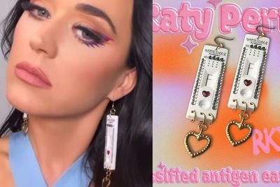 Kerap Tampil Nyeleneh, Ini Gaya Katy Perry saat Pakai Anting dari Alat Tes Antigen Bekas