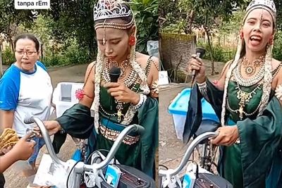 Belajar dari Bu Ugik, Penjual Gorengan Berkostum Nyi Roro Kidul, Kreatif Mencari Nafkah