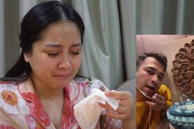 Nagita Slavina Dapat Kejutan dari Raffi Ahmad, Nangis Kejer sampai Tak Sanggup Tiup Lilin