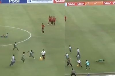 Kejar Wasit karena Gol Kontroversial, Pemain Liga 3 Malah Nyungsep di Lapangan