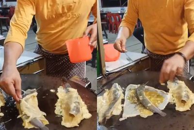 Viral Pedagang di Aceh Jual Martabak Lele, Cara Masaknya Disoroti Netizen: Itu Matang?