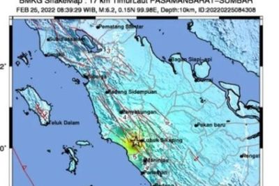 Gempa Bumi Guncang Sumatera Barat dengan Magnitudo 6,2