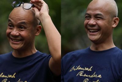 Gaya Ganjar Pranowo Usai Cukur Gundul, Tertawa Lepas Tanpa Beban, Katanya: Sejuk