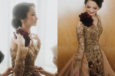 Cantiknya Sabrina Anggraini Istri Belva Devara Pakai Gaun dari Anne Avantie