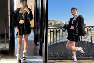 Potret Cantik Jennie BLACKPINK di Paris Fashion Week dengan Outfit Serba Hitam