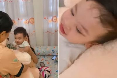 Ekspresi Gala Sky Diberi Boneka Teddy Bear dari Dewi Zuhriati: Serasa Lihat Bibi Kecil