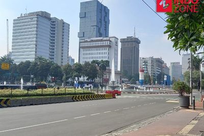 Jelang Parade MotoGP, Lalu Lintas di Jalan Medan Merdeka Barat Lancar