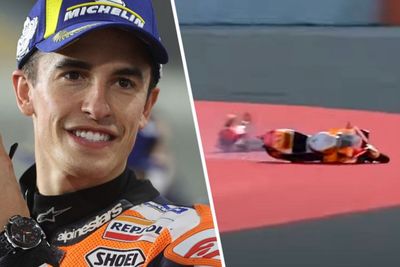 Waduh! Marc Marquez Crash di Sirkuit Mandalika: Terseret dan Terguling