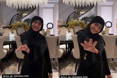 Fuji Berhijab dan Bergamis, Thariq Terpesona sampai Tak Bisa Berkata-kata: Demi Ayank