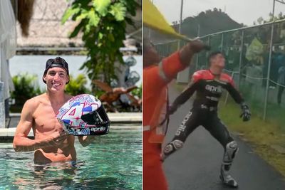 Follower IG Tembus Sejuta, Aleix Espargaro Tepati Janji Lempar Helm ke Penonton