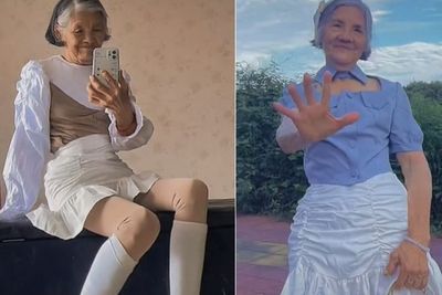 Keren! Nenek Tua Ini Bergaya bak Supermodel Kenakan Outfit Kekinian