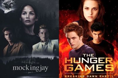 April Mop! Film Twilight dan The Hunger Games Tukaran Tema di Poster Mereka