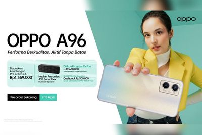OPPO A96 Resmi Meluncur di Indonesia, Tawarkan Ekstra Performa Kepada Pengguna