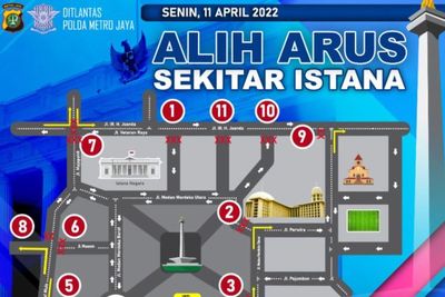 Polisi Siapkan Rekayasa Lalin di Sekitar Istana Antisipasi Demo Mahasiswa Besok