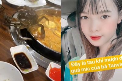 Aksi Cewek Santap Kepiting Hidup-Hidup Digiring ke Kuah Mendidih Pakai Sumpit