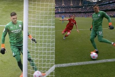 Nyaris Blunder, Aksi Santai Ederson Halau Bola di Garis Gawang Bikin Fans City Deg-degan