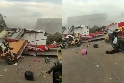 Viral Bangunan Gerai Alfamart di Gambut Kalsel Ambruk