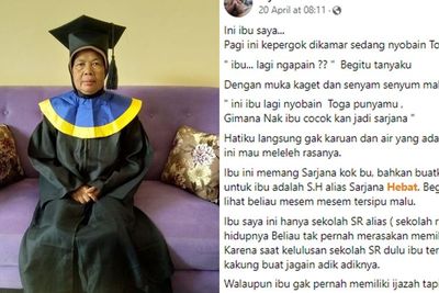 Kisah Seorang Ibu Diam-Diam Cobai Toga Milik Anaknya di Kamar, Dulu Kepingin Bisa Sekolah