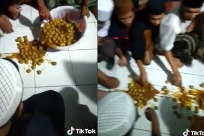 Makanan Disajikan di Lantai, Alumnus Pesantren Malu: Itu Ngasih Makan Hewan atau Manusia?