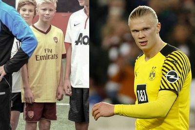 Viral Foto Masa Kecil Erling Haaland Pakai Jersey Arsenal, Fans The Gunners Heboh