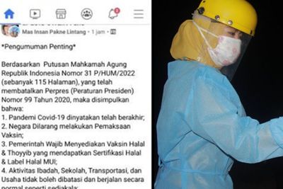 Heboh! Pandemi COVID-19 Dinyatakan Berakhir dan Vaksin Tak Boleh Dipaksakan, Ini Faktanya