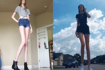 Potret Cantik Maci Currin, Remaja dengan Kaki Terpanjang yang Pecahkan Rekor Dunia
