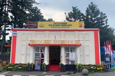 Unik, Pos Mudik di Bandung Bentuknya Menyerupai Gedung Merdeka