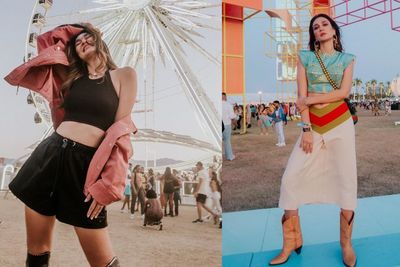 Gaya Luna Maya Pemer Perut Rata saat Nonton Coachella Banjir Pujian