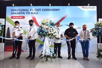 Erick Thohir Lepas Perdana Pelita Airbus A320 Rute Jakarta-Bali
