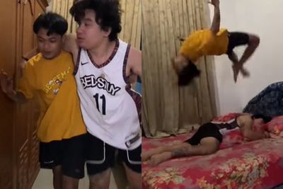 Unik! Lelaki Ini Bangunkan Sahur Temannya dengan Parkour, Langsung Bangkit Sempoyongan