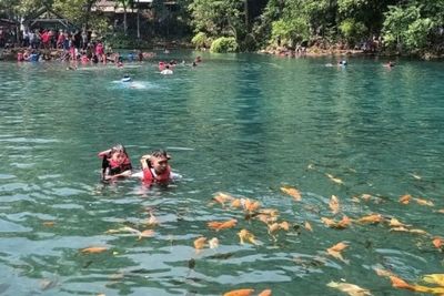 Musim Libur Lebaran Tempat Wisata Situ Cipanten Majalengka Penuh Oleh Pengunjung