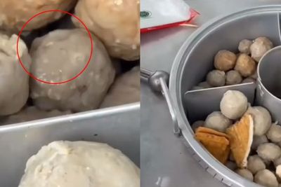Ini Rekaman Video Belatung dalam Bakso Pentol Dijual Pedagang, Warganet Merasa Jijik