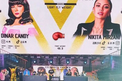 Wadaw! Dinar Candy Oleng Didorong Nikita Mirzani Jelang Duel Tinju