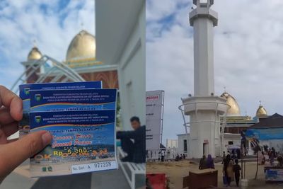 Viral! Masuk Masjid Terapung Carocok Painan Pessel Harus Bayar Goceng , Tuai Pro Kontra