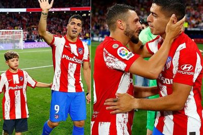 Momen Haru Perpisahan Luis Suarez dengan Atletico, Peluk Anak Istri dan Rekan Setim