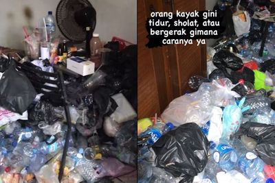 Waduh! Kosan Ditinggal Pemiliknya, Pria Ini Kaget saat Buka Pintu, Kamar Dipenuhi Sampah