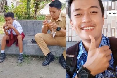 Sosok Marga Cistha, Guru Ganteng dan Baik yang Belikan Muridnya Jajan, Berstatus Honorer